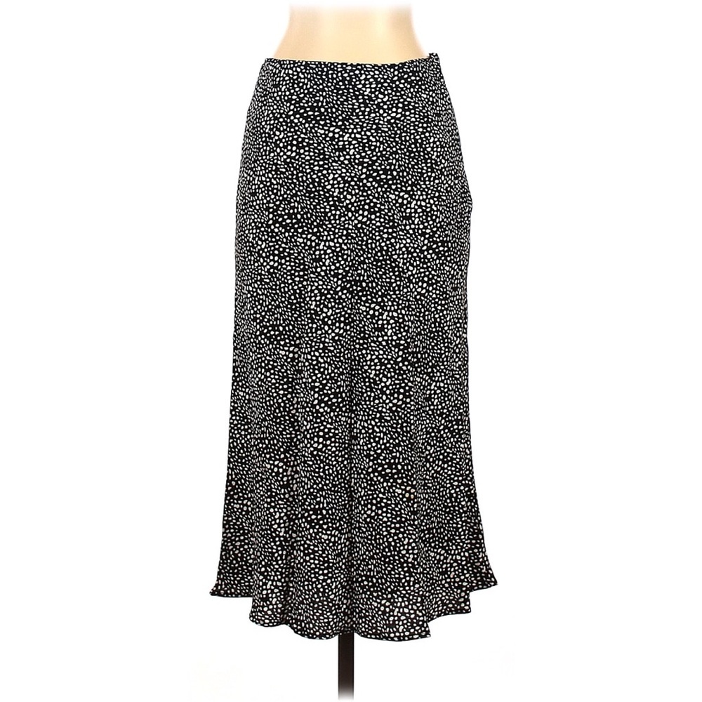 Black and White Mid-Length Skirt